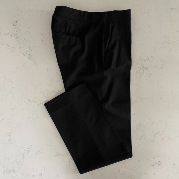 MaxMara Made in Italy Designer Straight Leg M Rise Wool Pants Black Sz 8 - Picture 10 of 10